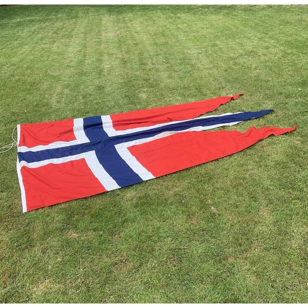 Scandinavian Norwegian Vimpel Pennant Swallowtail Oslo Flagg Cotton 5' X 10'